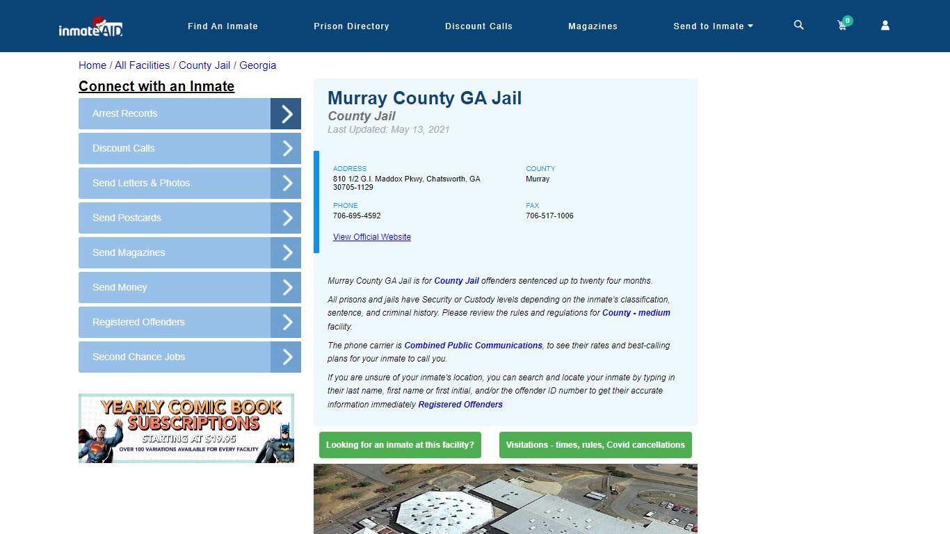 Murray County GA Jail - Inmate Locator - Chatsworth, GA